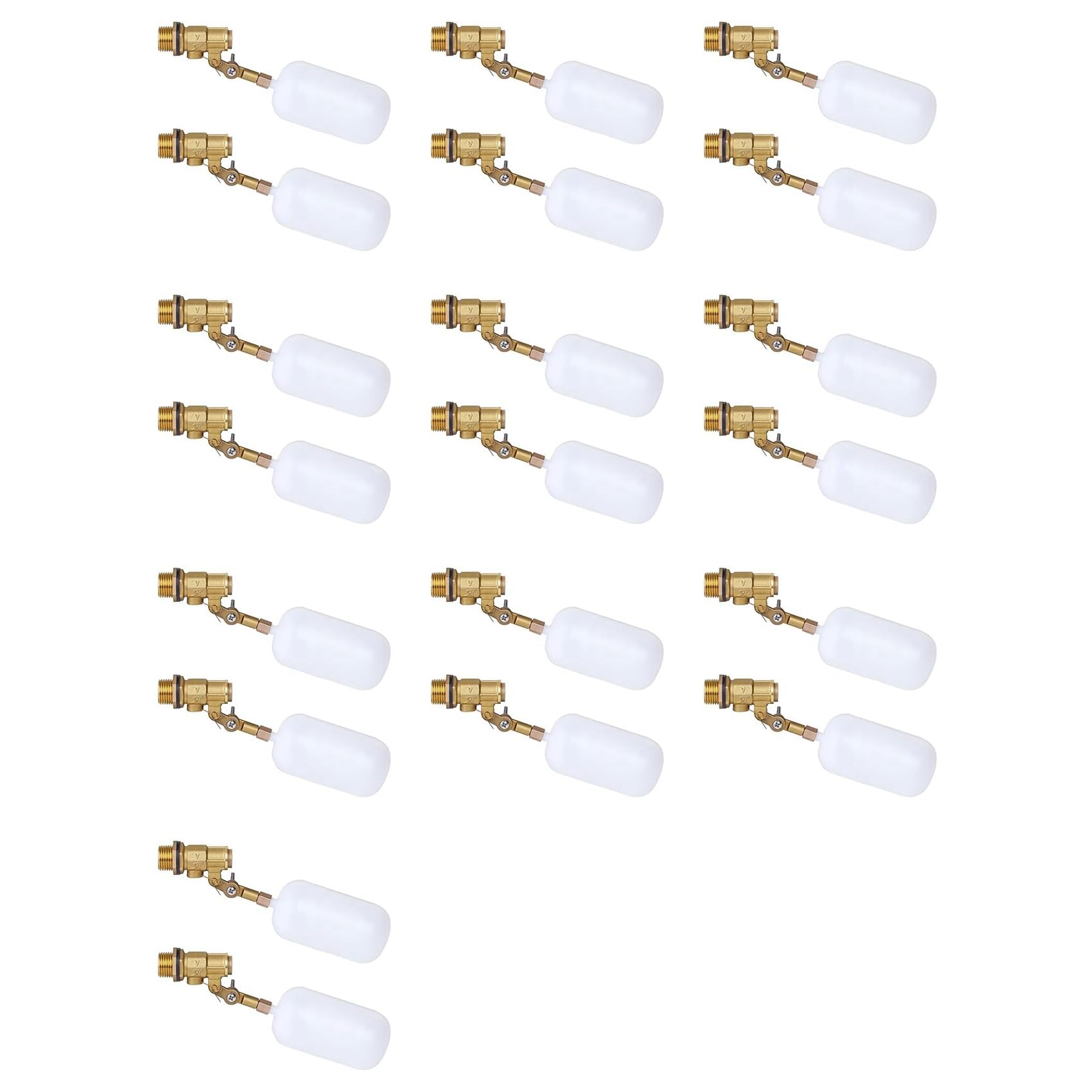 Jnchdghwa Photo Color 20Pcs 1/2 Inch Float Valve, Water Float Valve For Pond Float Valve Shutoff Auto Fill, For Livestock Tanks, Aquariums