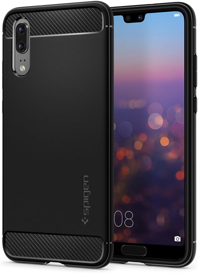 Spigen Rugged Armor Designed for Huawei P20 Case (2018) - Black