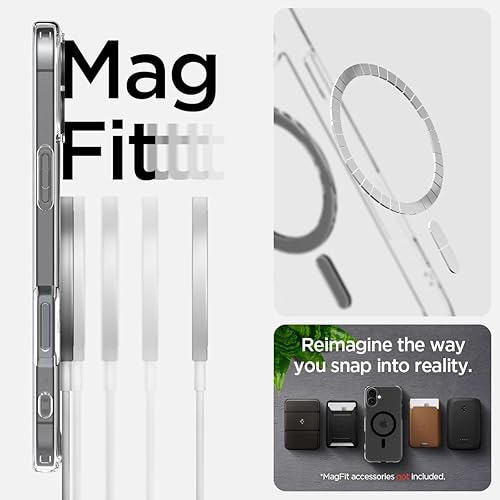 Vista 282 de Spigen Funda para iPhone 15 Pro, ultra híbrida MagFit [antiamarilleo] [compatible con Magsafe] - Fibra de carbono
