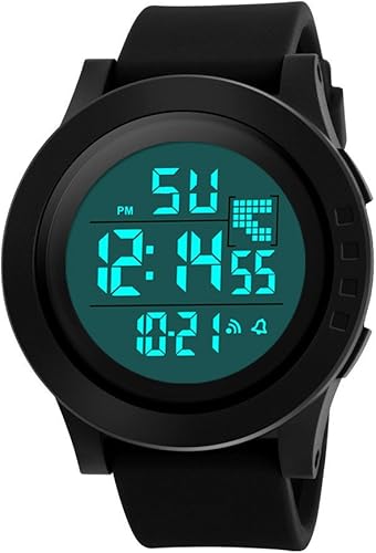 Reloj deportivo digital para hombre con pantalla LED, reloj militar de cara grande e informal, resistente al agua, luminoso, simple, cronómetro,