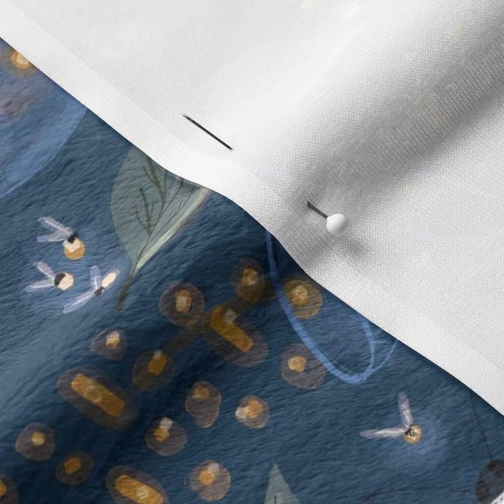 Spoonflower Fabric - Fireflies Picnic Boys Room Jar Whimsical Watercolor Insects Printed on Minky Fabric by The Yard - Sewing Baby Blankets Quilt Backing Plush
