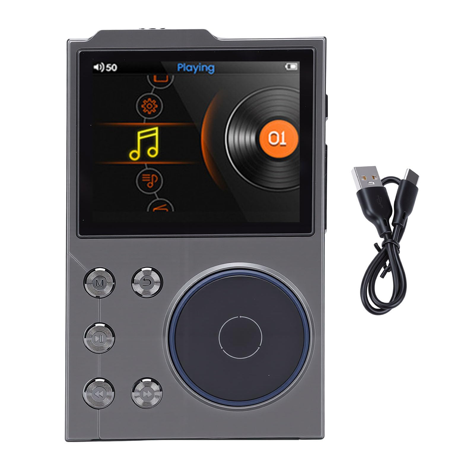 Lettore MP3 HiFi Ad Alta Risoluzione con Lettore Audio Digitale Bluetooth 5.0 Musicale Compatto per Appassionati di Musica 101 X 63 X 19 Mm