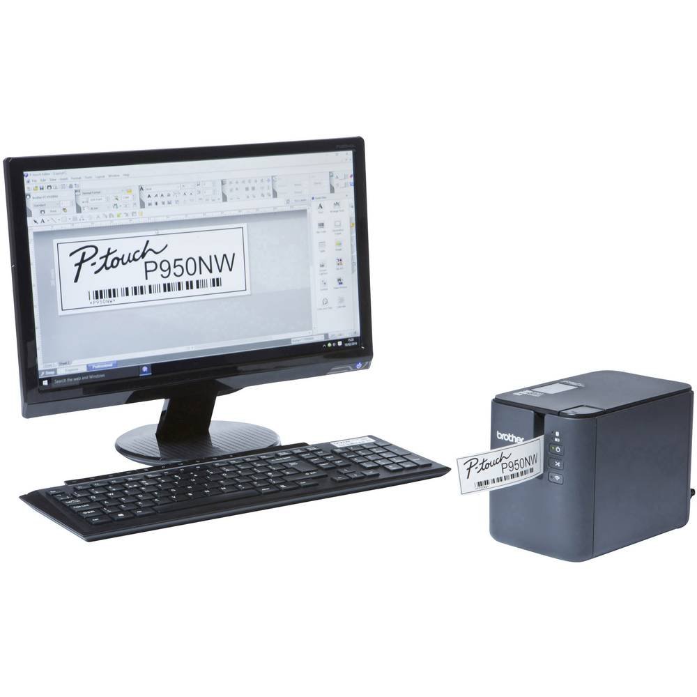 Brother PTP950NWZG1 PC-Beschriftungsgerät "P-touch P950NW", LAN/WLAN/USB