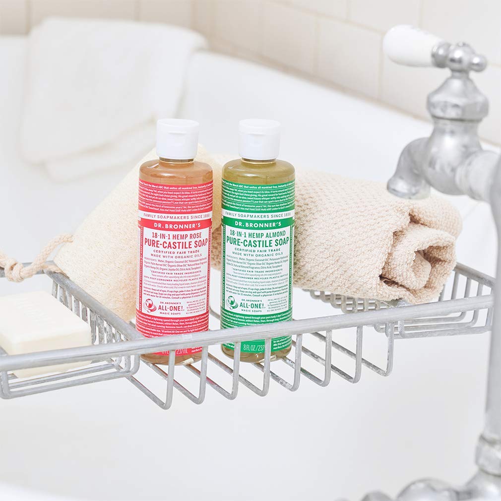 Dr. Bronner's Bio 18-w-1 Konopia i Róża Pure Castile Mydło w płynie, 237 ml