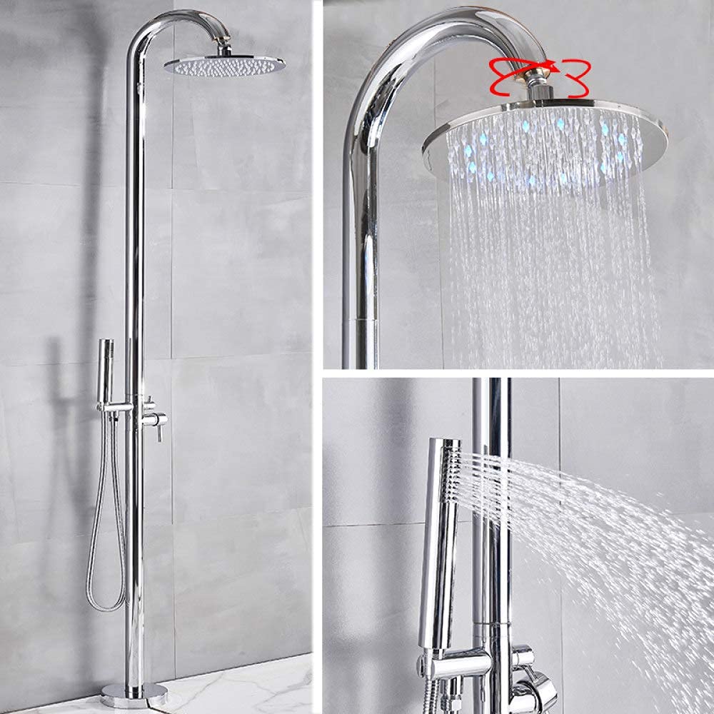 Système de douche extérieur anti-calcaire pour éliminer le chlore avec confort LED 10"