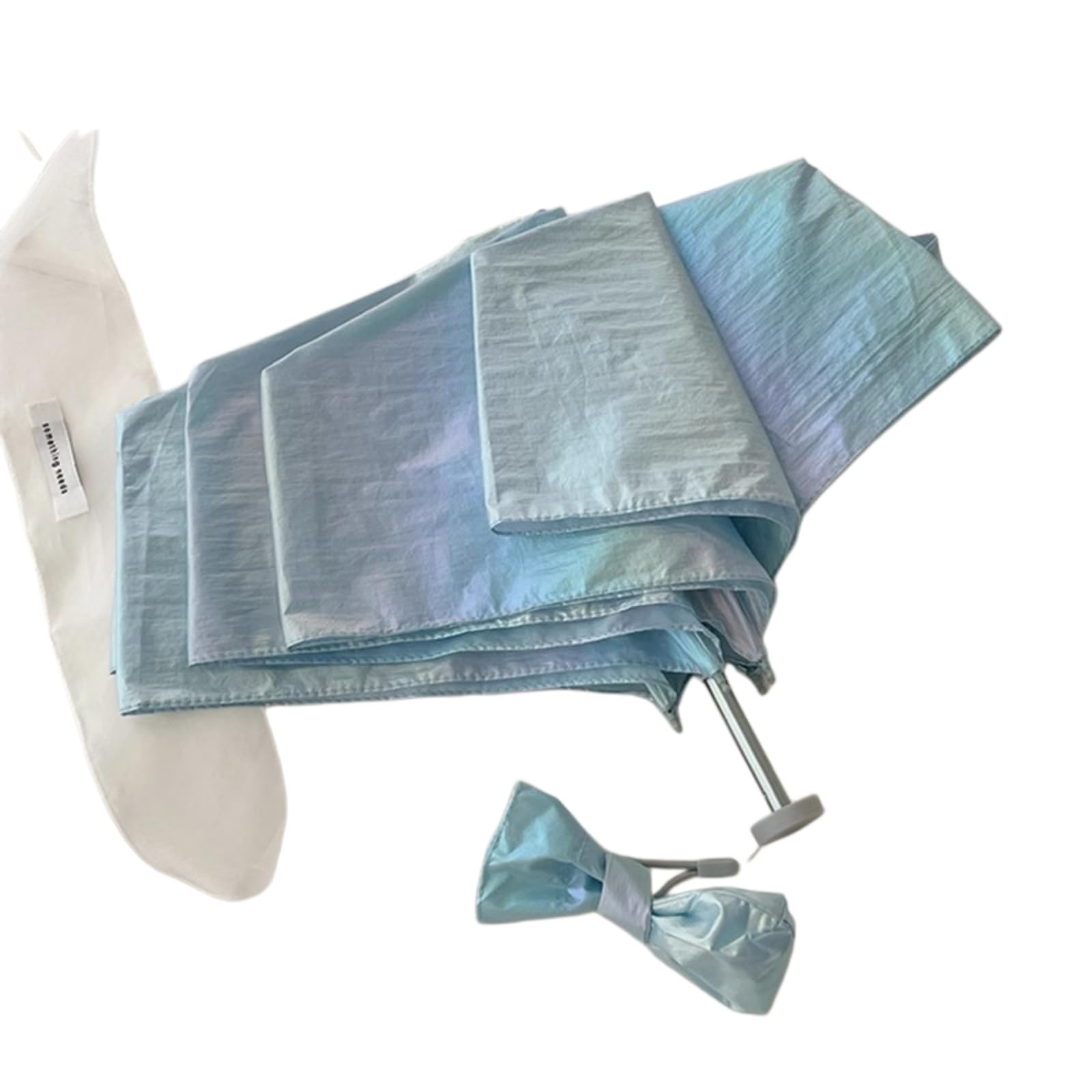 Regenschirm Iridescent Shimmer Faltschirm, Leichter Winddichter Wasserdichter Sonnenschutzschirm-purple-6k-aluminum