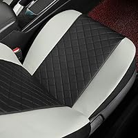 Vista 4 de GIANT PANDA Fundas para asiento delantero de automóvil, de cuero, para asientos individuales de respaldo alto para automóviles, camiones, jeeps