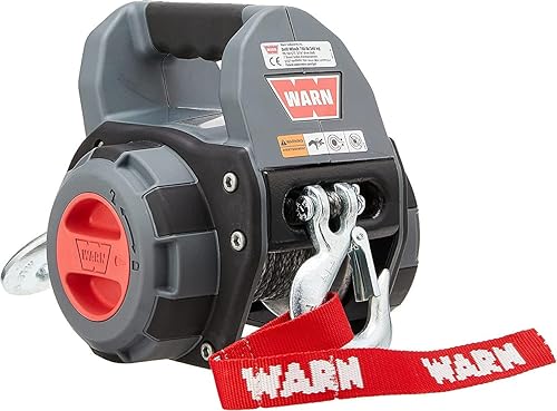 Miniatura 7 de WARN 101570 Handheld Portable Drill Winch with 40 Foot Steel Wire Rope 750 lb Pulling Capacity , Gray