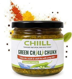 CHIILL Green Chilli Pickle | No Artifical Preservatives | Chamba Chukh| Traditional Himachali Recipe Green Chilli achar | Hari Mirch Achar |No artifical preservatives | Green Mirchi Pickles | 300 gm