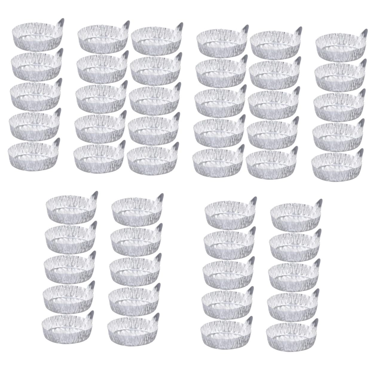 TIDTALEO 5sets Small Aluminum Weighing Plate Dish Boats Sturdy Weighing Tray for Precision Measuring 10pcs*5