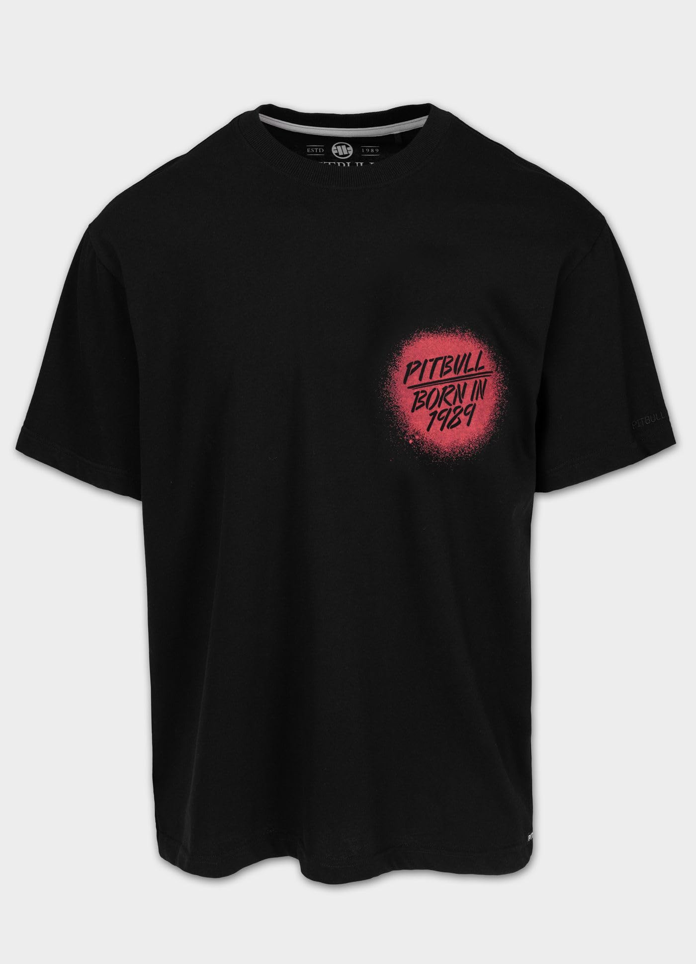 PITBULL - Maglietta da Uomo Oversize con Stampa Graffiti, Cotone 210g, Girocollo, Streetwear, Abbigliamento Casual, Maglietta in Stile Urbano, Maglietta di Cotone