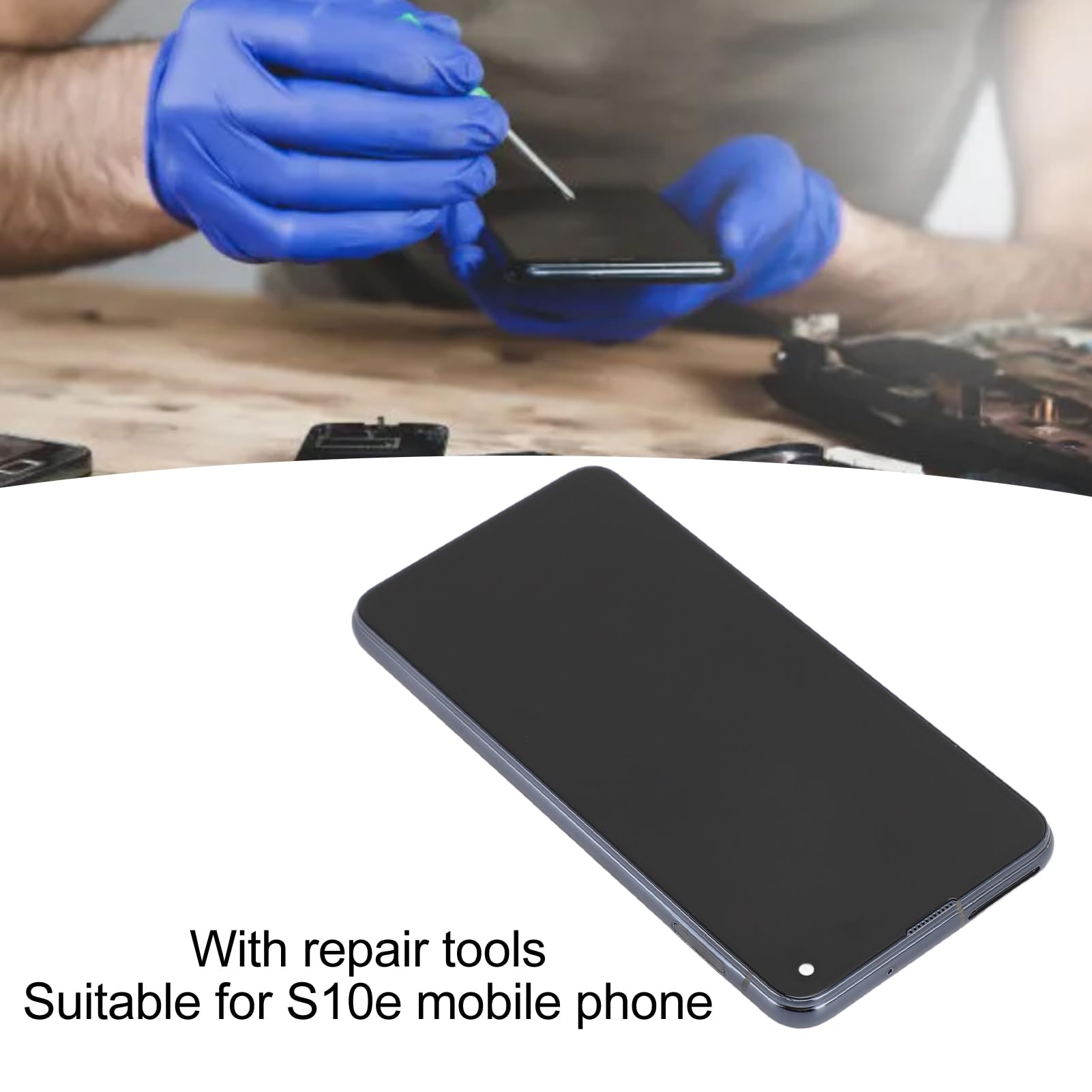 KIMISS Zestaw do Wymiany Ekranu TFT Digitizer Wyświetlacza Telefonu do Telefonu S10e z Profesjonalnymi Narzędziami Instalacyjnymi – Zespół Ekranu Naprawy Komórkowego S10e