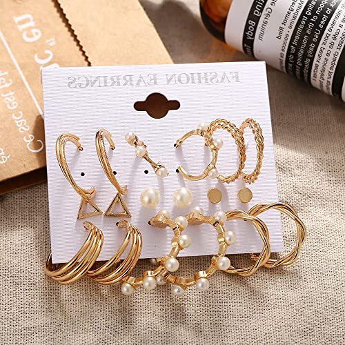 Image of Shining Diva Fashion Stylish Combo Metal Earrings for Women and Girls