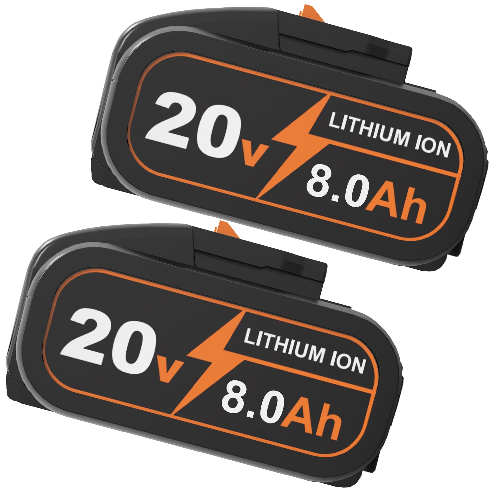 8,0 Ah 20V WA3525 Batterie de Rechange pour Worx, pour Outils électriques sans Fil pour Worx WA3572 WA3525 WA3760 WA3881 WX390 WX176 WX178 WU268 WX166.4 WX372.1 WX800 WG259E