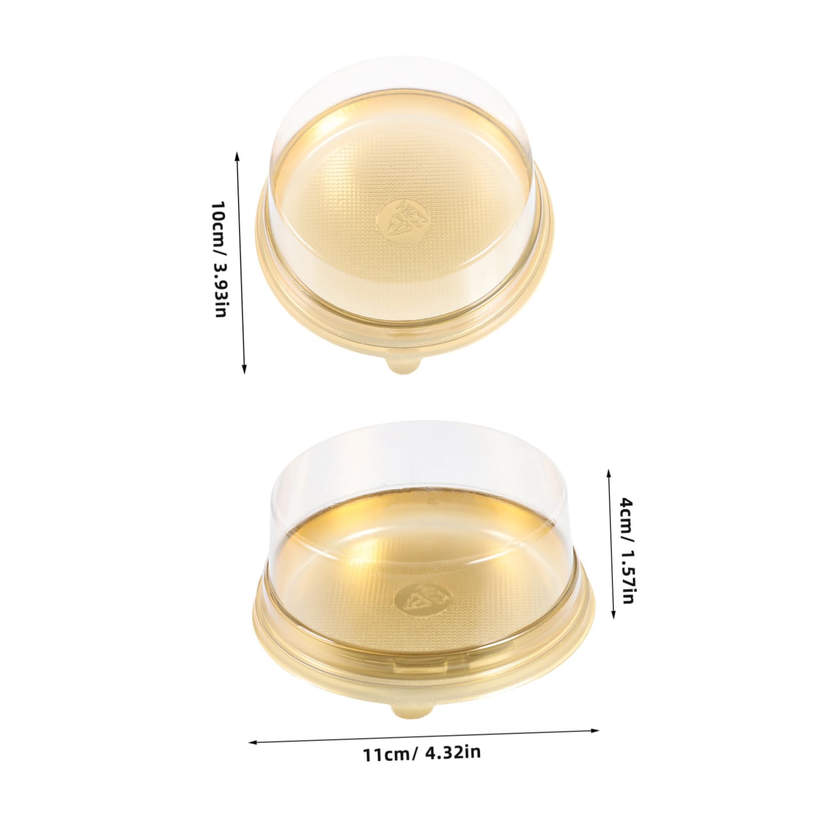 NAMOARLY 10Pcs Transparent Round Cake Display Box Thickened Clear Cake Carrier for Small Birthday Cakes Bakery Packing Box for Desserts and Pastries for Parties and Celebrations