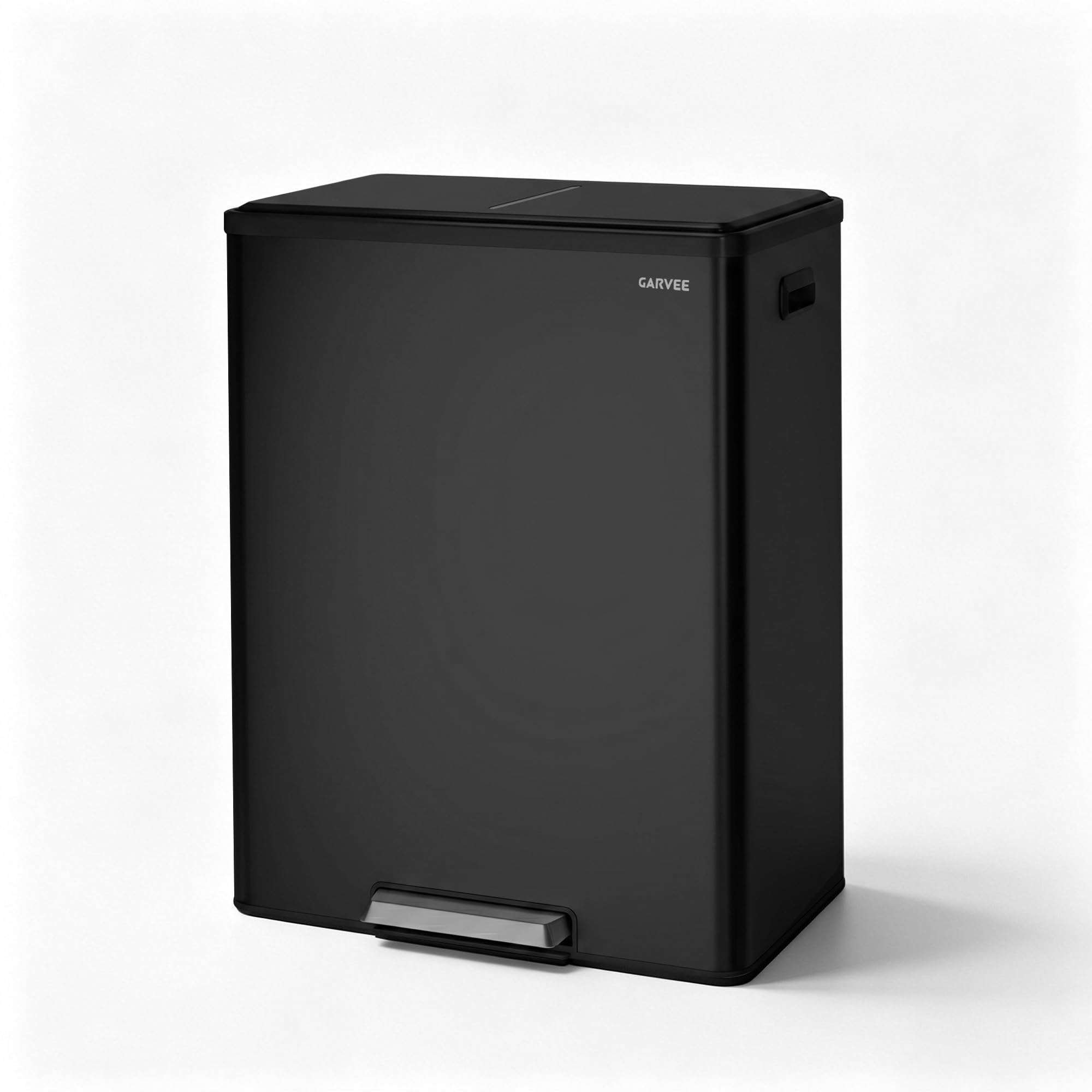 Photo 1 of 10.5 Gal Dual Compartment Stainless Steel Kitchen Trash Can with Lid, 20L+20L Recycling Garbage Bin, Soft Close Foot Pedal Trash Bin with 2 Removable Inner Buckets, Fingerprint Resistant for Home Offi