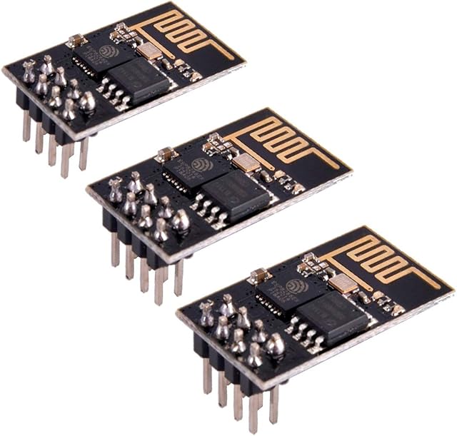 HiLetgo 3 peças ESP8266 ESP-01 Serial WiFi Transceptor Wireless Módulo Placa de desenvolvimento LWIP AP+STA Compatível com Arduino