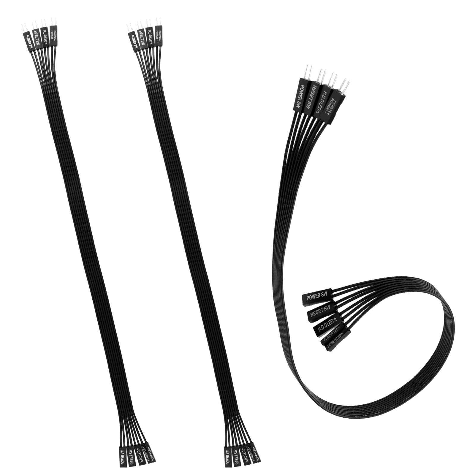 3pz Cavo Prolunga Pannello Frontale Della Scheda Madre, Nastro Piatto 24AWG Adatto per Indicatore LED del Disco Rigido Indicatore LED di Alimentazione e Interruttore Alimentazione del Computer