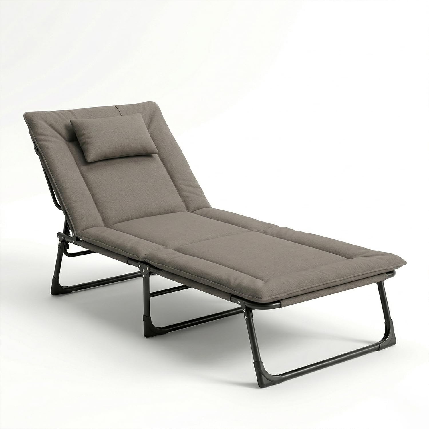 EYUVAA LABEL Folding Recliner Bed for Adults,5-Position Adjustable Folding Bed,Heavy Duty 150KG Capacity Metal Frame Campi...