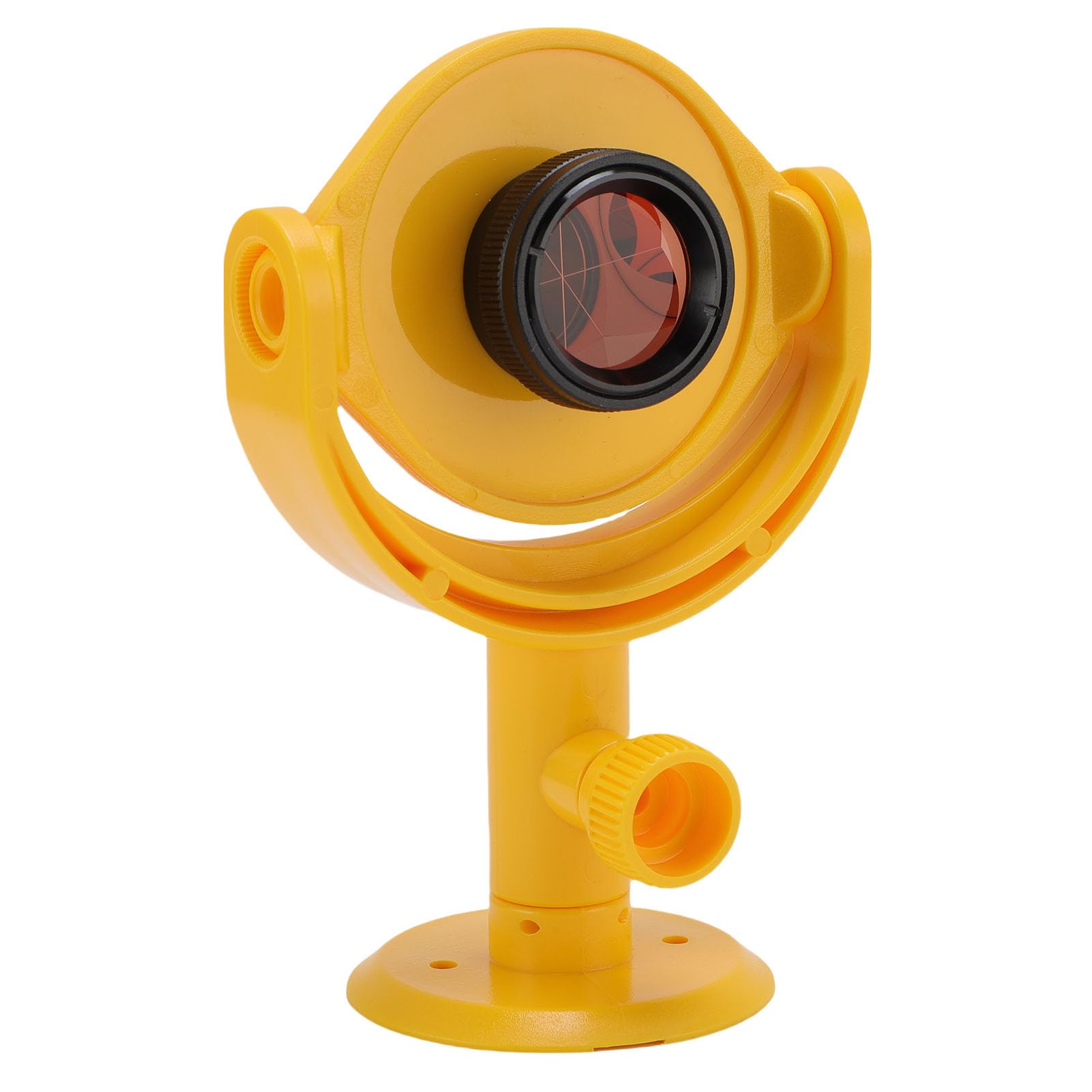 Muiltvoe Mini Survey Prism, Tiltable Reflective Lens with K9 Optical Glass for Total Station, +17.5mm Constant for Tunnel Mine Highway Surveying