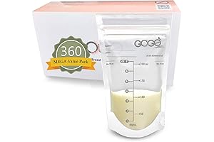 Gogo Breast Milk Storage Bags, MEGA PACK Value Bundle (6PK x 60 =360 count)