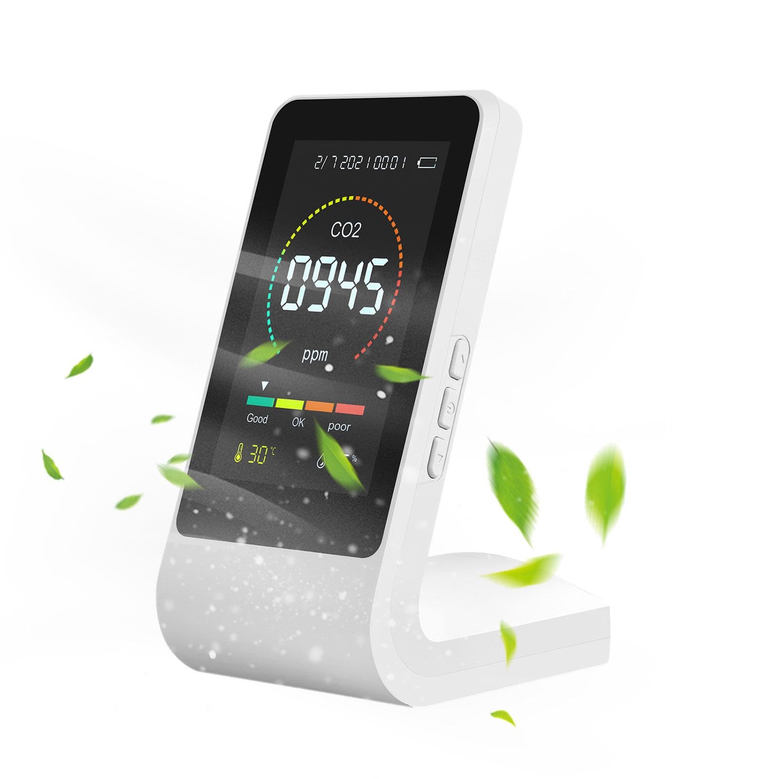 Amazon.co.jp: 大気汚染モニター - ポータブル屋内空気質センサー、CO2