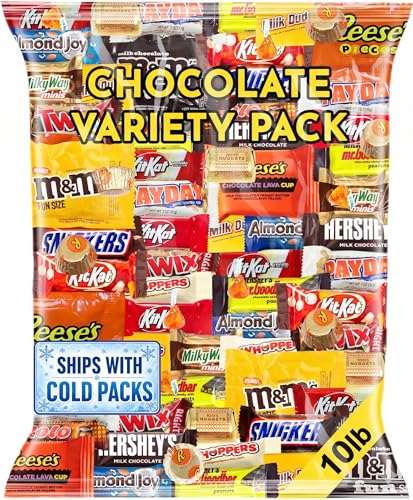 Assorted Chocolate Candy Variety Pack 10 lb – Bulk Individually Wrapped Chocolates for Parties, Gifting, Holidays & Everyday Indulgence – Premium Mix for All Occasions