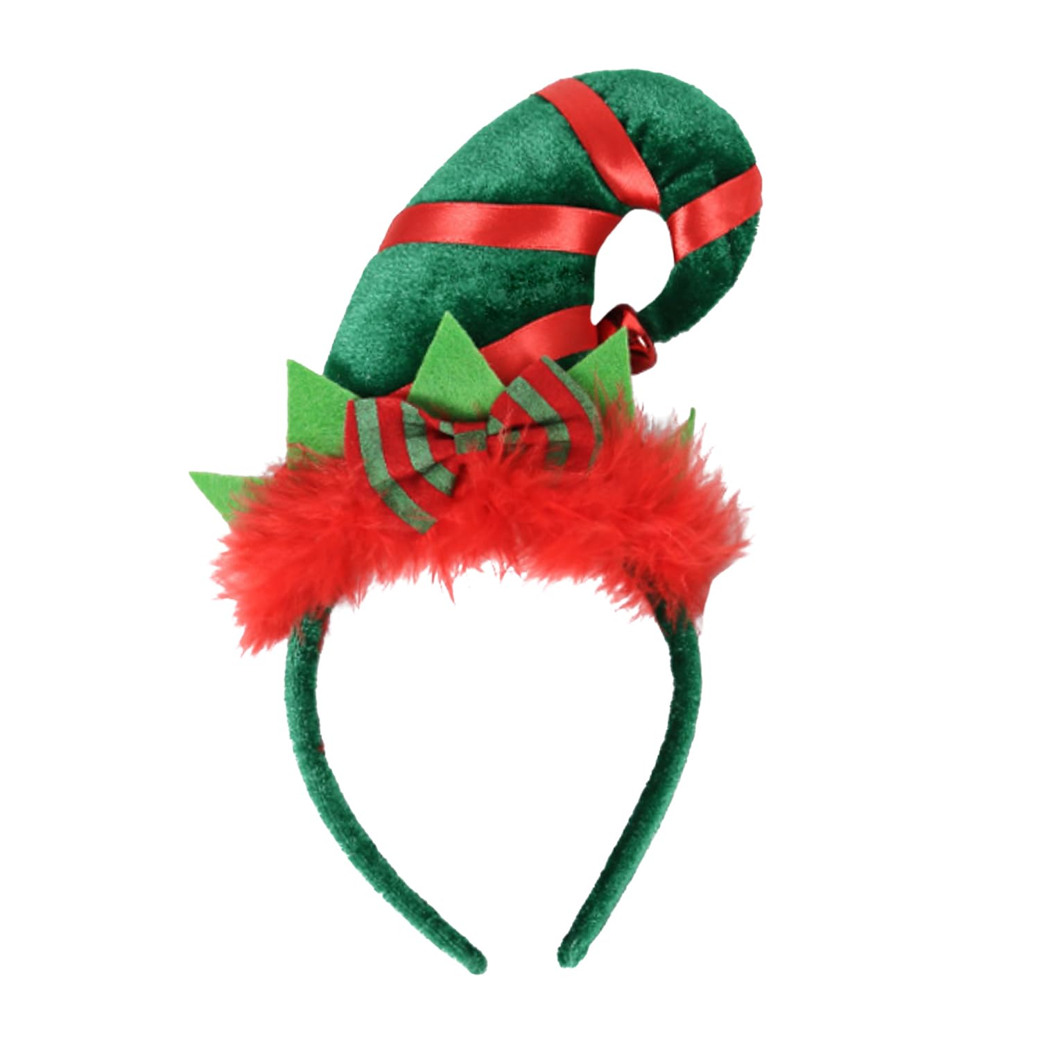 UNVOJL Elf Hat Headband Santa Hat Elf Hats Headband Novelty Fashion Hair Hoop Xmas Costume Party Photos Booth for Christmas Party