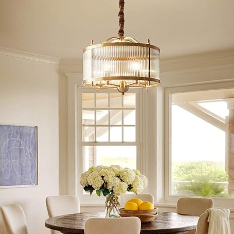 Amazon Co Jp ゴールデン銅シャンデリアシンプルなレストランランプベッドルームランプの研究ランプ暖かいロマンチック銅ガラスハンギングランプ500 415 Mm のシャンデリアシャンデリアライト日陰 ホーム キッチン