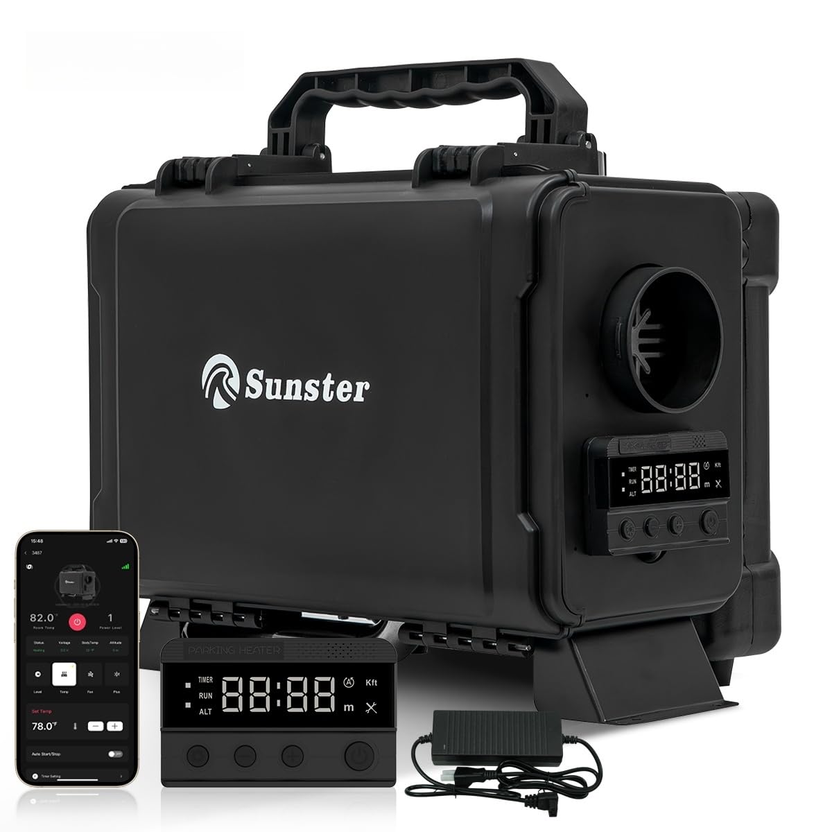 Sunster HTB1 8KW Diesel Luftheizung, 4G/5G Steuerung Standheizung Kreislauf