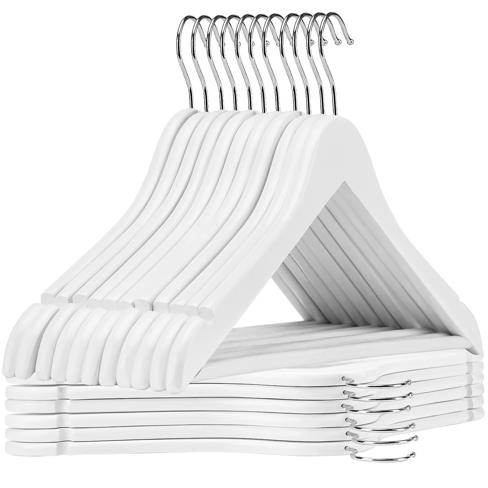 JDGOU Wooden Hangers 20 Pack