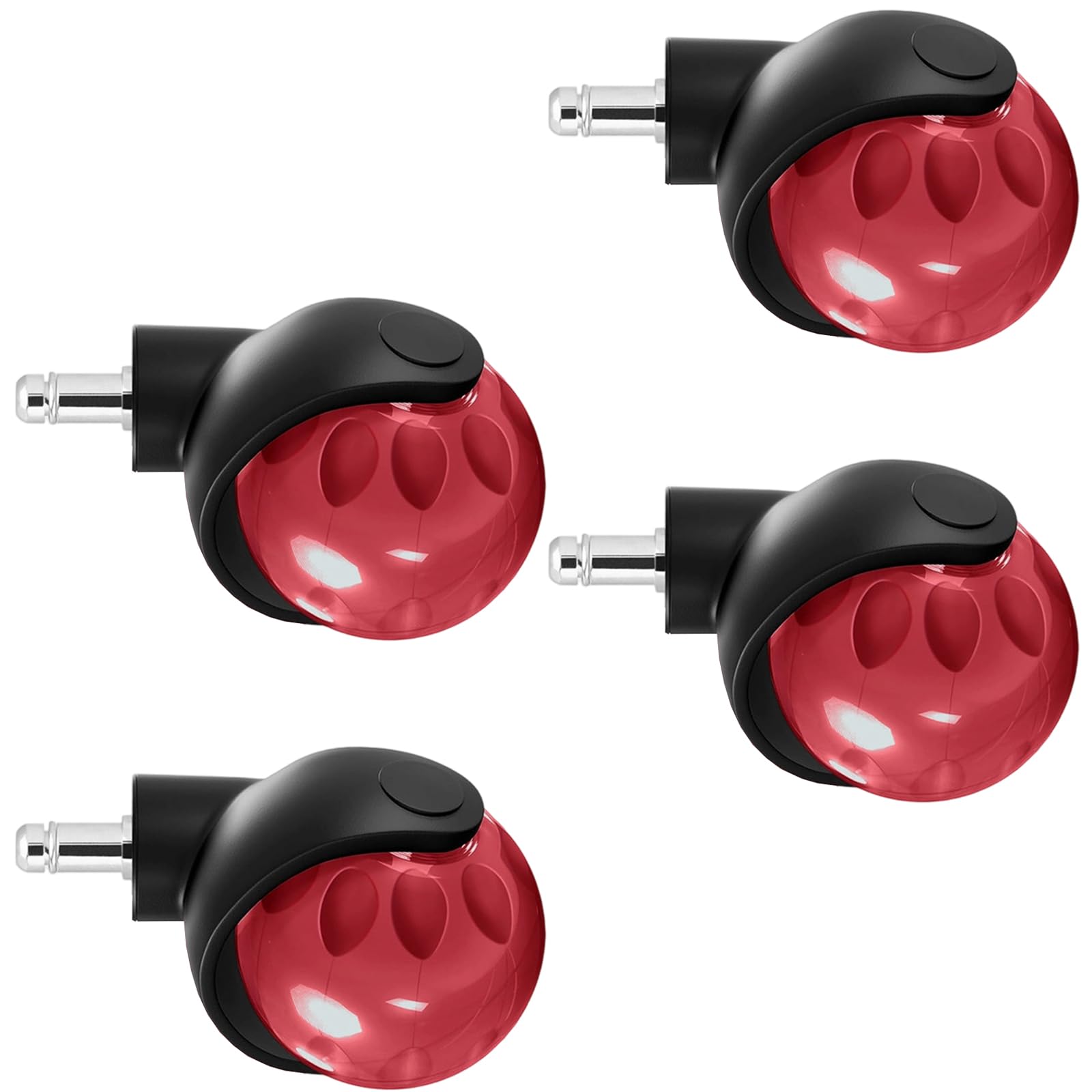 Fentency Red Universals Swivels Caster Replacement Chair Casters Trolley Rollers 360 Degree Swivels Rollers Hardware For Work