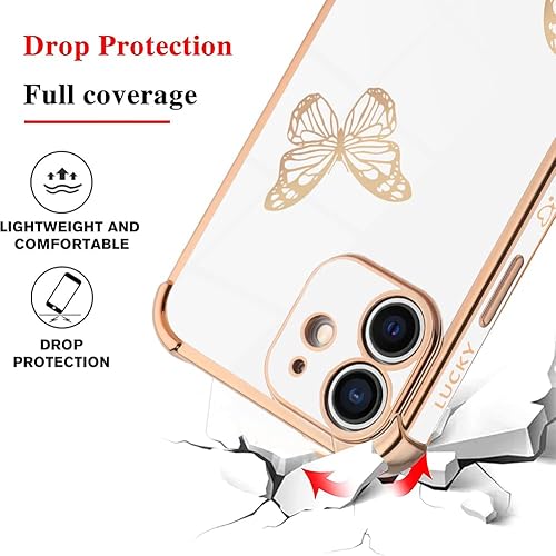 Miniatura 2 de OOK Funda compatible con iPhone 12, funda de lujo con borde chapado en el borde y protección completa de la lente de la cámara, funda de teléfono