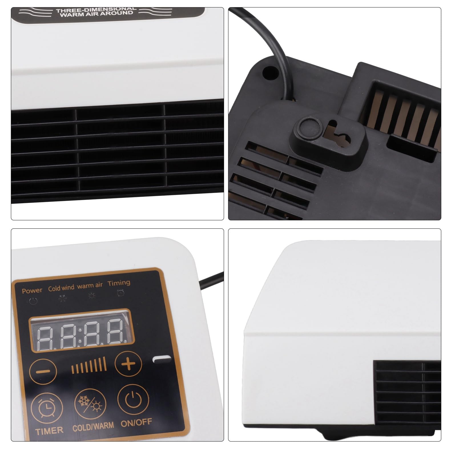Chauffage de Climatiseur, Machine de Air chaud de air naturel Électrique Murale 1800 W, Élément Chauffant PTC avec Minuterie Télécommandée pour Chambre à Coucher, Salle de Bain