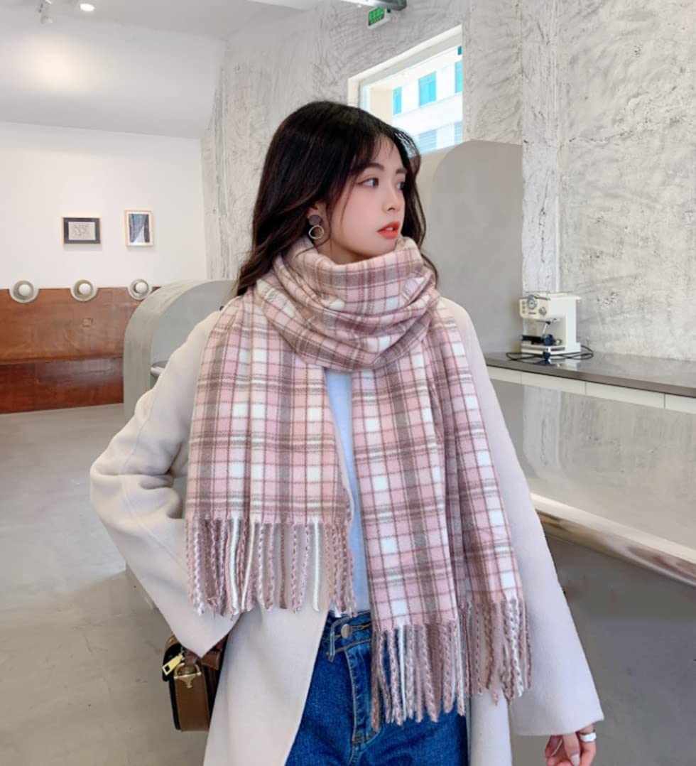Châle chaud imitation cachemire SHISHI écharpe d'hiver douce coloris C