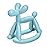 Miraloop Teething Toys for Babies 0-6 Months, Jellydog Teethers for Babies 6-12 Months, Never Drop Food Grade Silicone Toddler Toys, Festivals Baby Basket Stuffers, Baby Boy Gifts, Cyan Blue