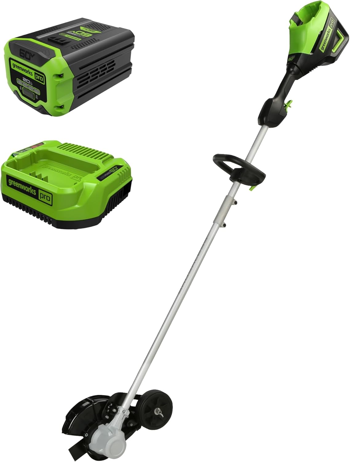 Greenworks 60V 8" Brushless Cordless Edger, 2.0 Ah Battery and Charger Included 60V 8" Edger (2.0Ah)