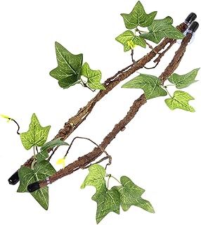 Ipetboom 2 Pçs Répteis Paisagismo Rattan Anfíbios Plantas Para Animais De Estimação Rattans Artificiais Lagartixas Crista Répteis Rattans Recipientes De Vidro Ramos De Répteis Cobras