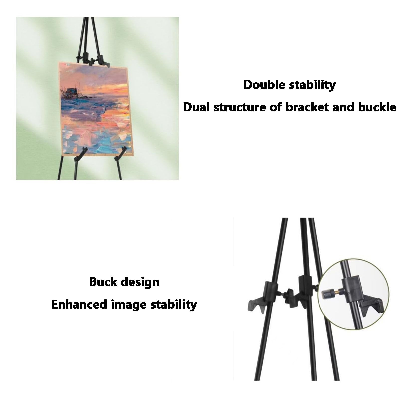 Soporte de cartel de bienvenida, caballete plegable para tableros de bienvenida de boda, impresiones artísticas, pósteres de fotos, soporte ajustable y portátil para eventos