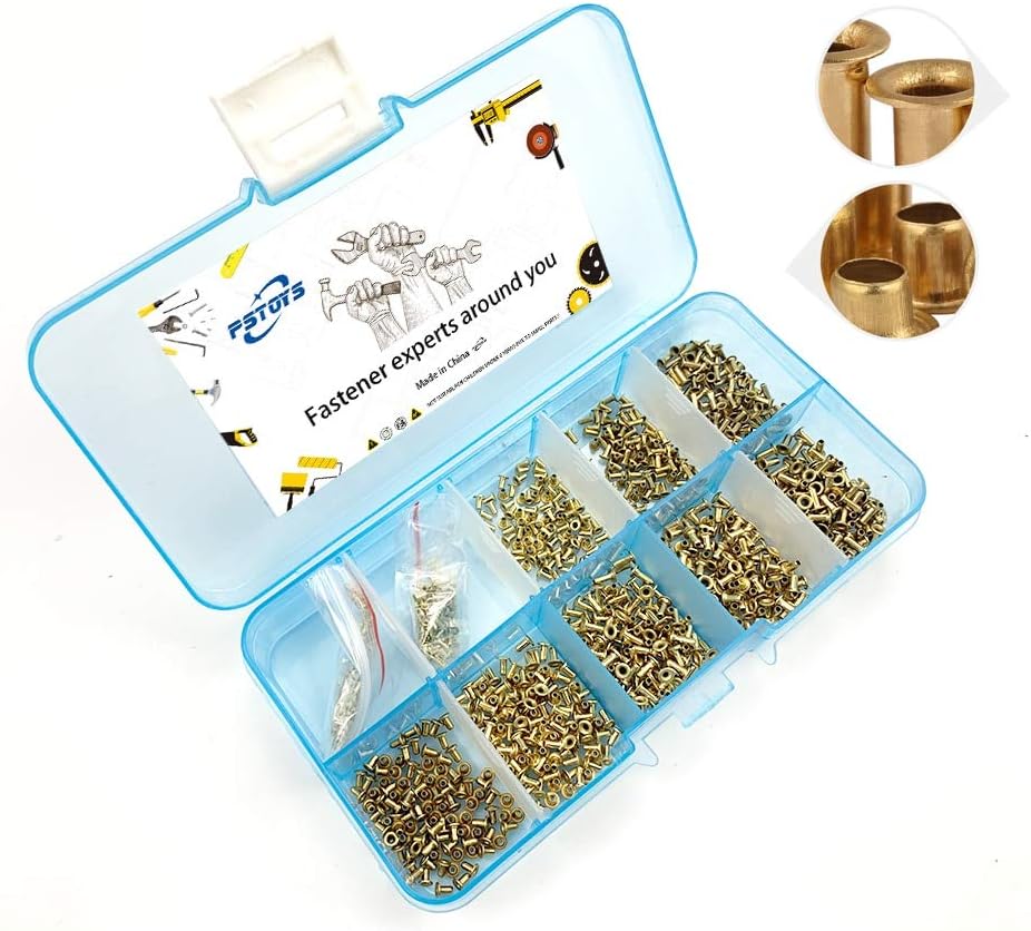 1000Pcs GB876 M0.9 M1.3 M1.5 M1.7 Mix Tubular Rivets Double-Sided Circuit Board PCB Nails Copper Hollow Rivet Nuts Kit HR001