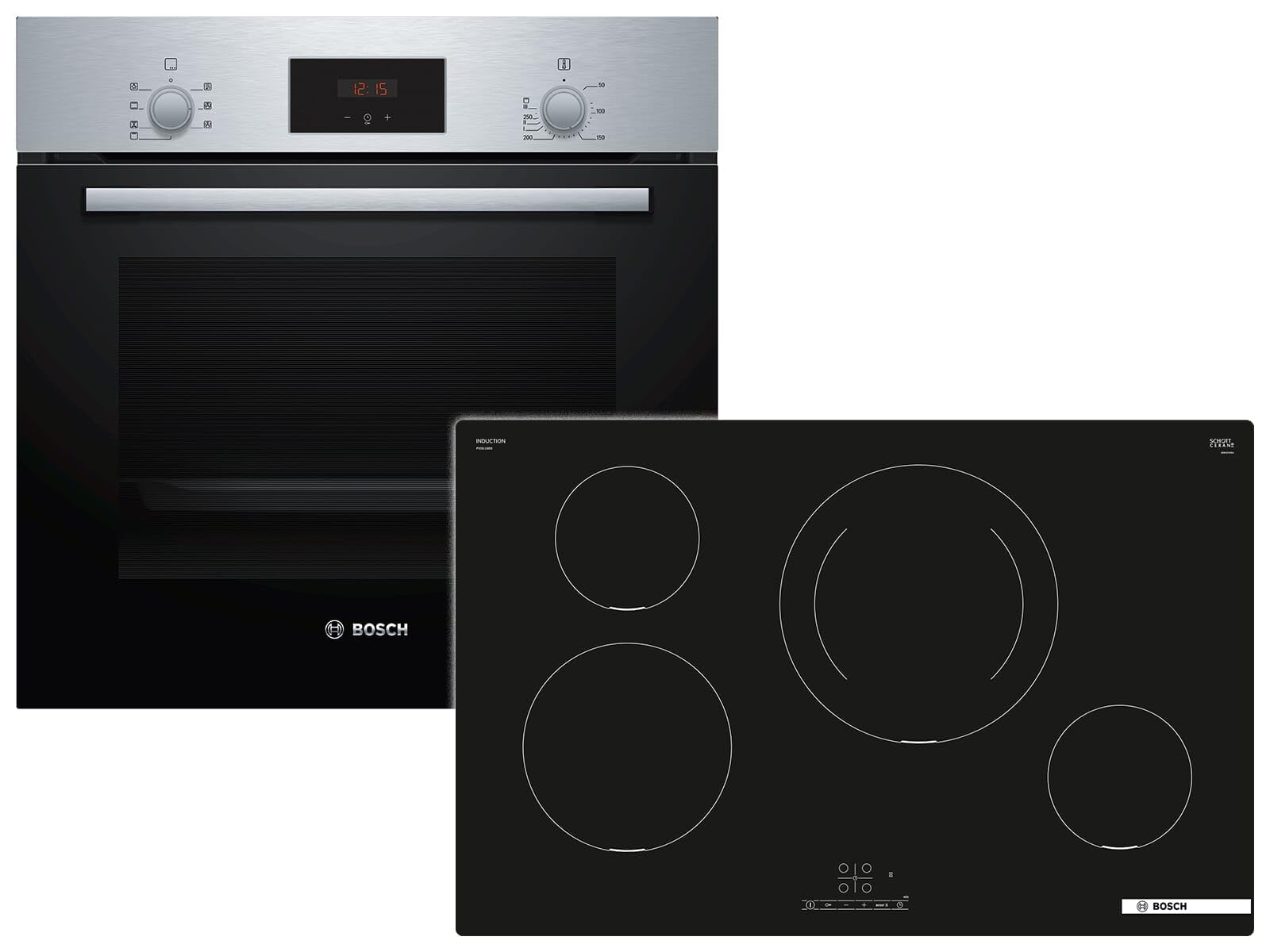 Bosch HBD231BR80 zestaw piekarnika HBF133BR0 + płyta indukcyjna PIE811BB5E