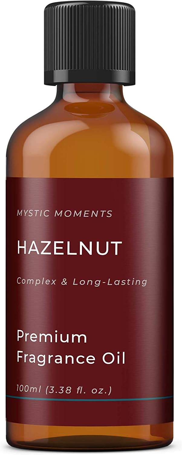 Mystic Moments | Hazelnut Fragrance Oil - 100ml - Perfect for Soaps, Candles, Bath Bombs, Oil Burners, Diffusers and Skin & Hair Care Items