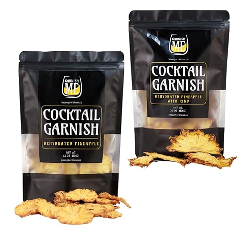 Paquete variado de piña deshidratada de 7 onzas Más de 50 rebanadas de piña Guarnición de piña seca de frutas de piña Rebanadas de piña