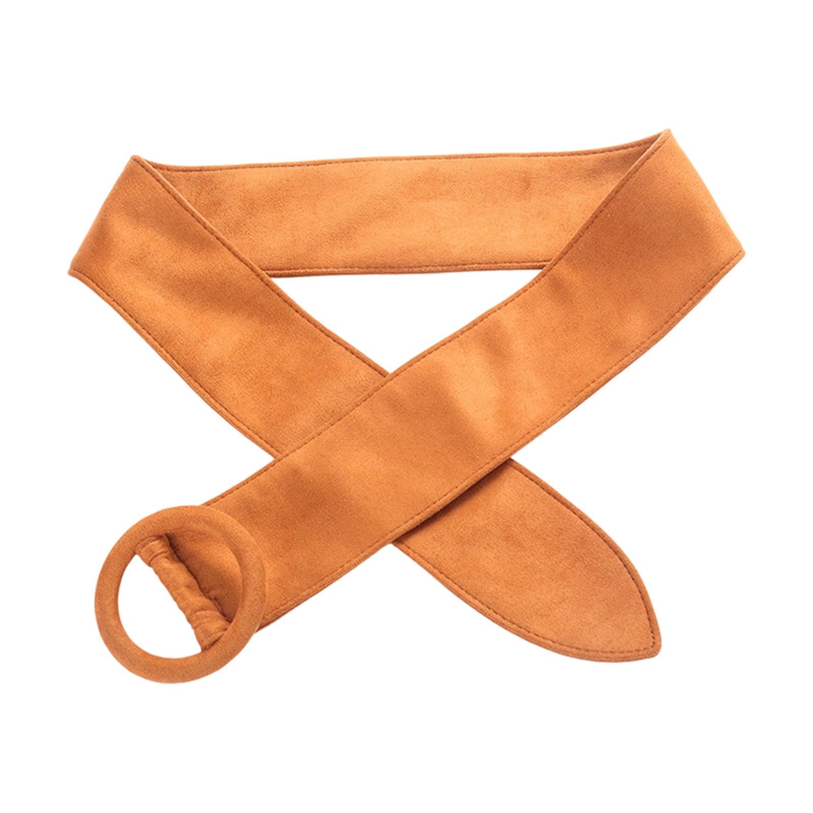HEAVENGLOW Women Wide Waist Belt Retro Vintage Cinch Belt for Coat Sweater Brown-image-31