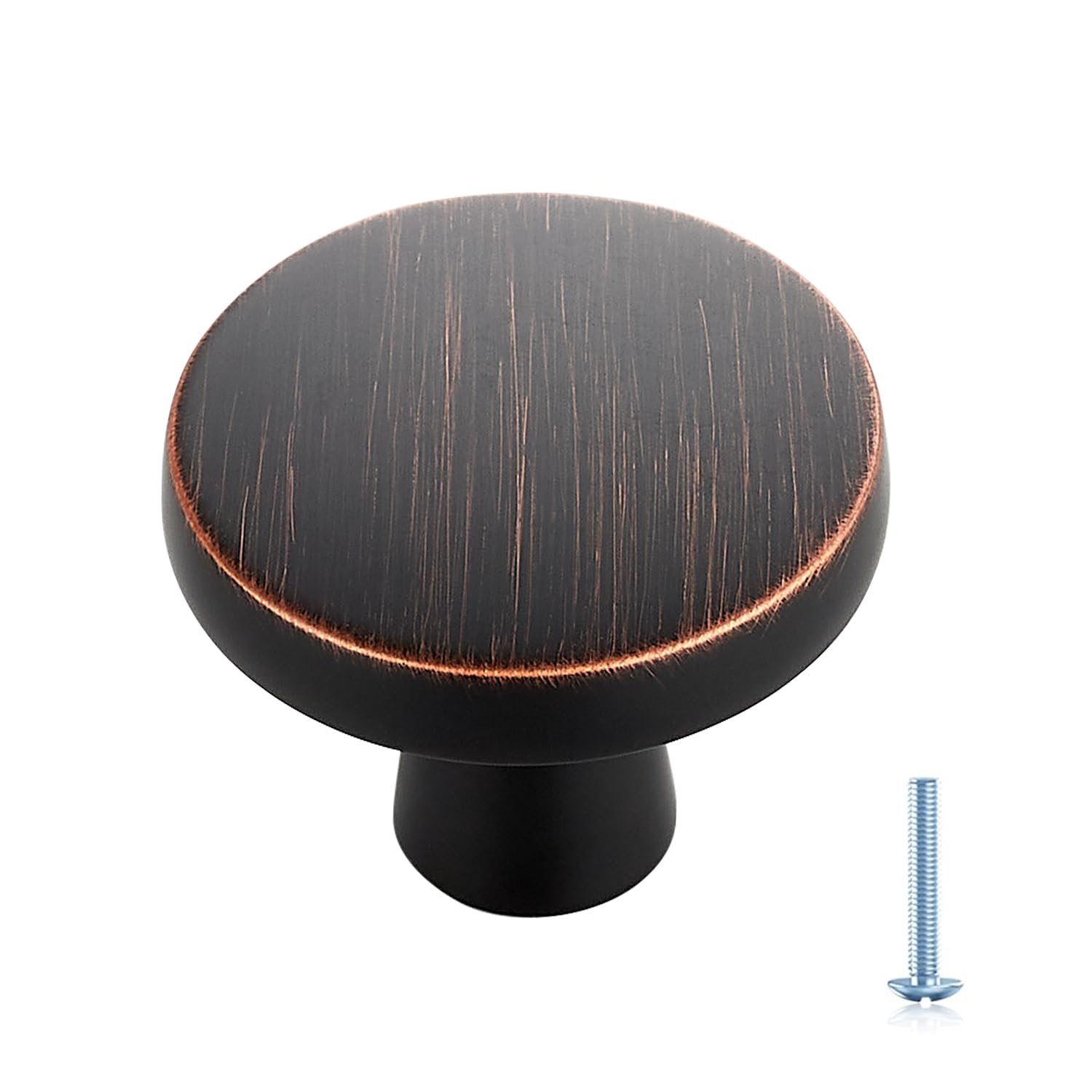 Ravinte Oil-Rubbed Bronze Cabinet Knobs Solid Pulls Single Hole 15 Pack