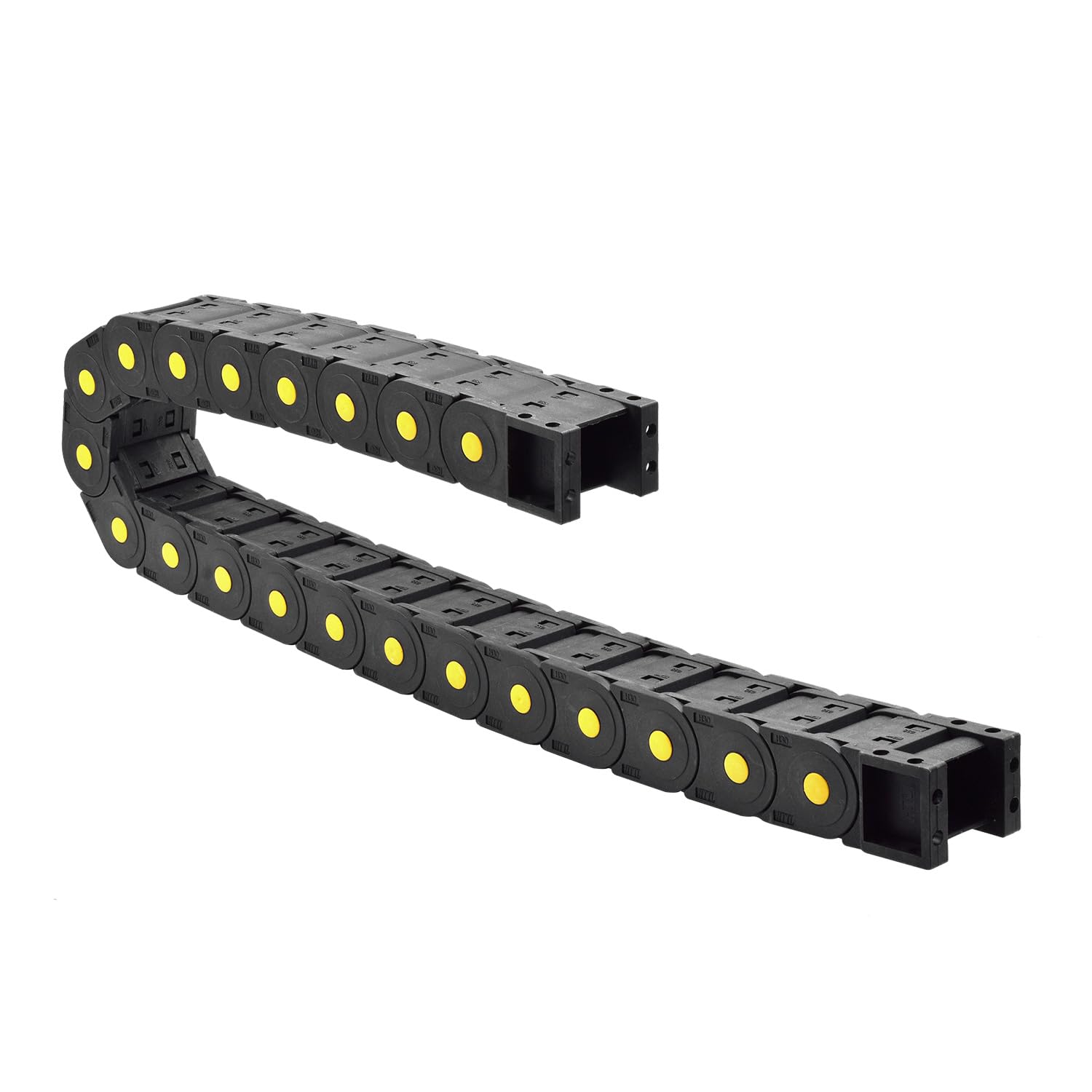 Cadena de arrastre para cables, tipo cerrado, cadena de arrastre de alambre R55, 25 x 38 mm, longitud de 1000 mm, cadena de arrastre de cable para impresora 3D eléctrica CNC router maquinaria