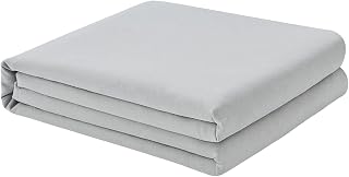 FreshCulture King Flat Sheet - Hotel Quality King Flat Sheet Only - Brushed Microfiber Top Sheet - Ultra Soft & Breathable - Wrinkle-Free - Easy Care - Single Flat Sheet (King, Light Grey)