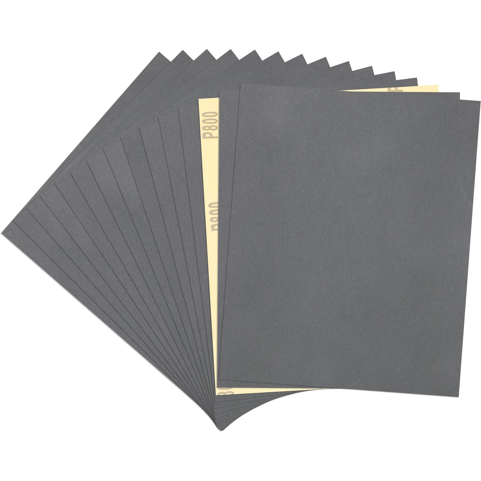 15 Pcs Sandpaper 800 Grit Wet and Dry Sandpaper Sheets, 9 x 11 Inch Sand Paper Pack for Wood Furniture, Walls, Metal, Automotive Polishing & Finishing