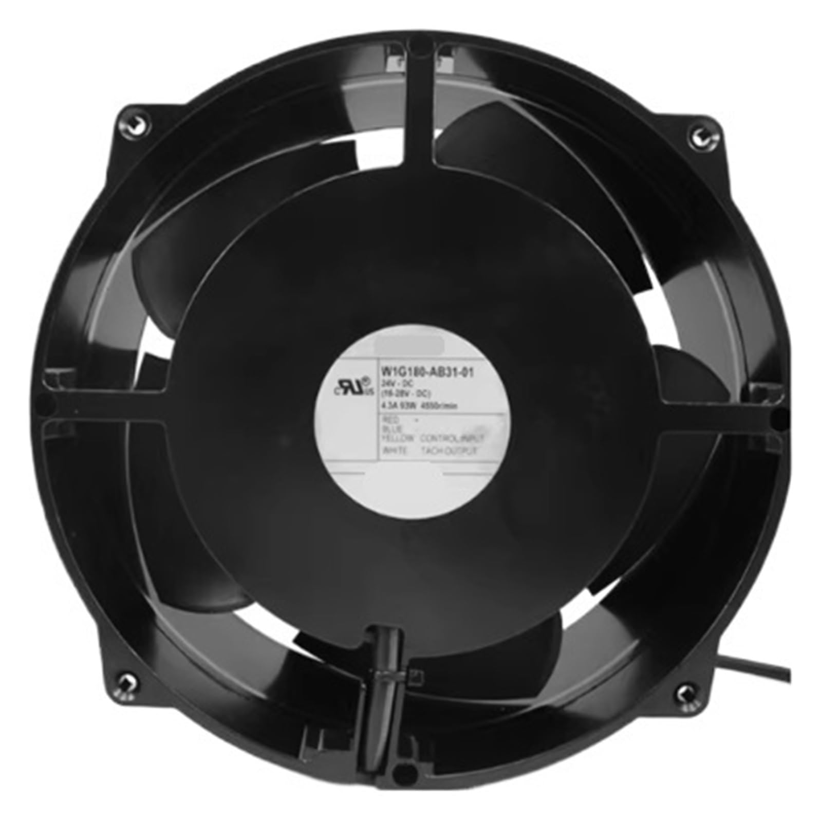 YMUGUEGH W1G180-AB31-01 24V DC 4.3A 93W 529.7CFM 68dBA Cooling Fan