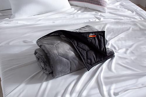 Layla manta con peso con parte superior de vellón, 300hilos, manta cálida y transpirable, distribución uniforme del peso, capa inferior de 100%